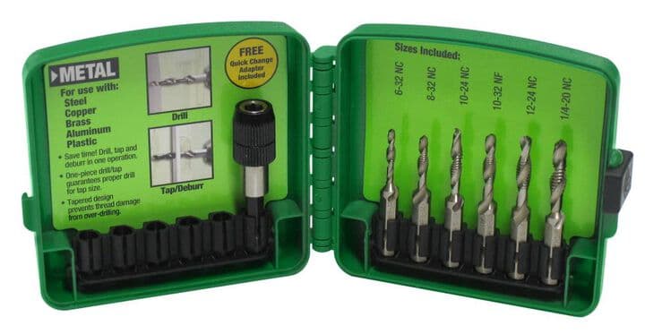 Greenlee DTAPKIT - *6 Pc. Drill & Tap Bits Up To 10 Ga Meta