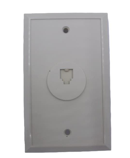 Premier PT-625B4E-4-50 - Flush Mount Jack Four Conductor Ivory.  The Plate Includes A One-piece Unit With A Single Jack And Mounting Screws.  A Spring Loaded Door Protects Jack From Contaminents.