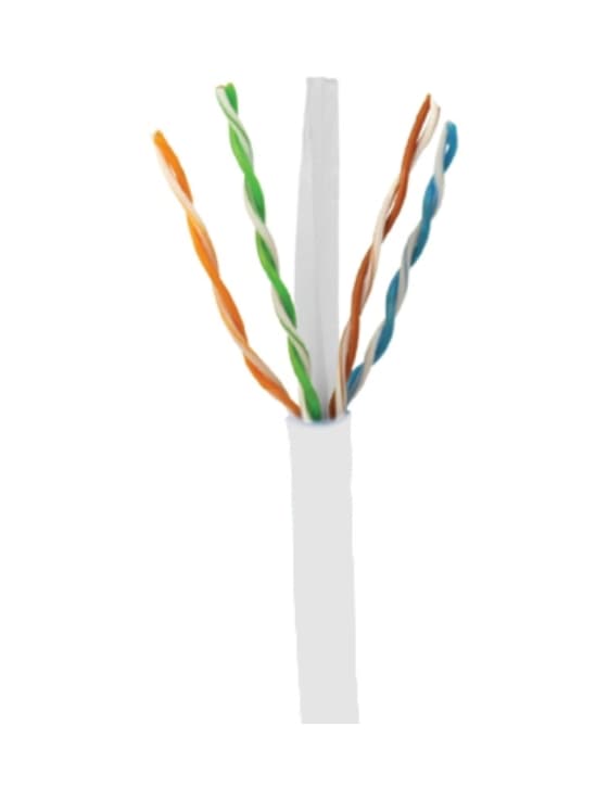 Perfectvision PVCAT6AR-WHT-R1K - Cat6a Cable, 500mhz U/utp, Riser, Wht Pvc, 1000' Reel