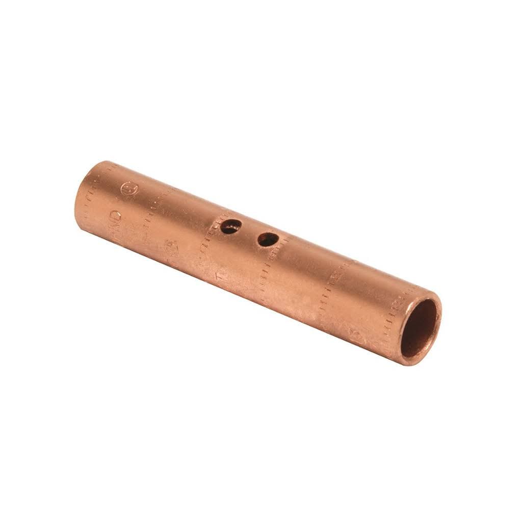 Burndy YGS6C - #6 Sol./str. Barrel Connector Irreversible Compression Splice