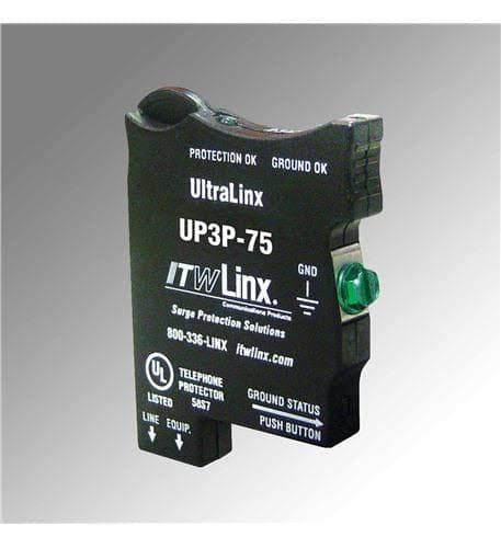 24-units min. Premier  Ultralinx 66 Block Protector - 75v Clamp  160ma Ptc  Indicator Lights - UP3P-75