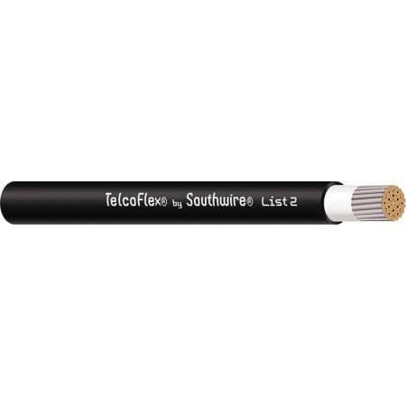 5-units min. Southwire  *TelcoFlex II Power Cable, #2 AWG, Black - 56975301