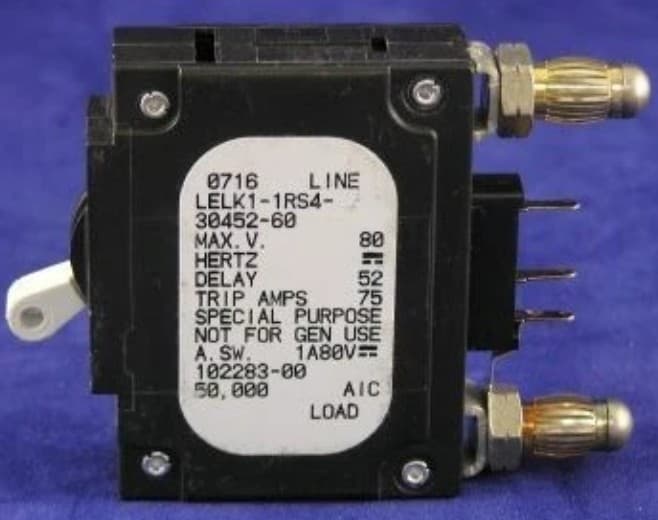 6-units min. Emerson  Energy Cb; Hyd Mag; 1p; 60a; 80vdc; Spdt (etrip Only) - 102283