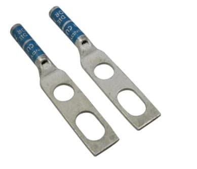 Generic Brand YAZ2C2TC38SL - #2 Brown Awg Two-hole Long Barrel 3/8 Stud Hole, With 3/4-1 Slotted  Spacing Universal Lug With Window (i22-38u)
