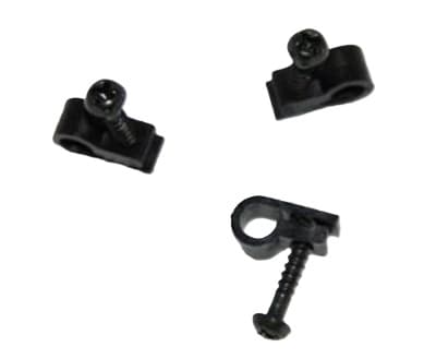 Telecrafter Products T4BK-05 - Cat 5 Flex Clips 1/2 Inch Screw In Depth Low Profile Screw Black - 1 Each = 1 Bag Of 100