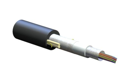 Corning 144EC4-14100D53 - Fiber, 144 Fiber, Sst-ribbon, Gel-free Cable, Non-armored, Smfe 0.35/0.35/0.25 Db/km, Print In Feet, With Soc Code