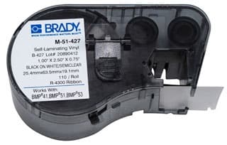 Brady M-51-427 - Thermal Transfer Printable Translucent Vinyl Tape
