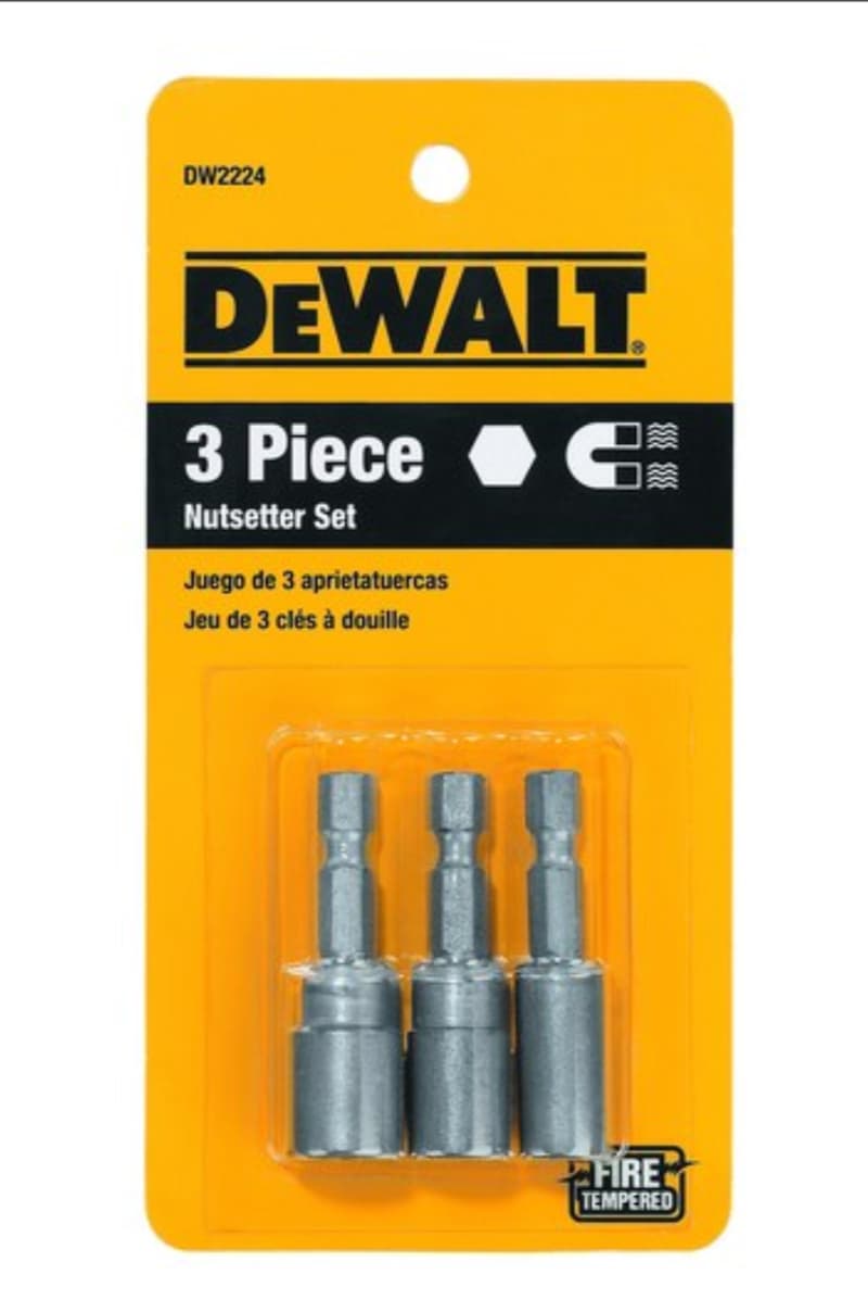 14-units min. Stanley, Black & Decker Inc  Nut Driver Set 3-piece Magnetic 1/4 5/16 3/8 Dw2224 Dewalt - DW2224