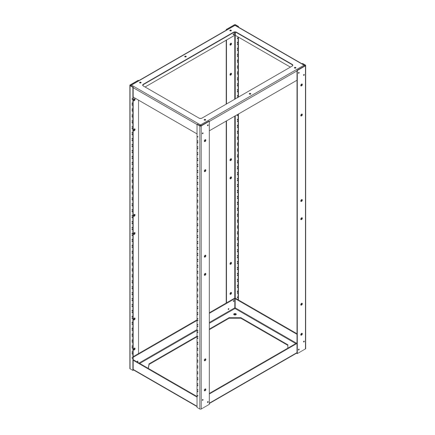Metal-Tech Partners DUR193684 - Cabinet/rack Relay Rack 4-post 36inx7ft