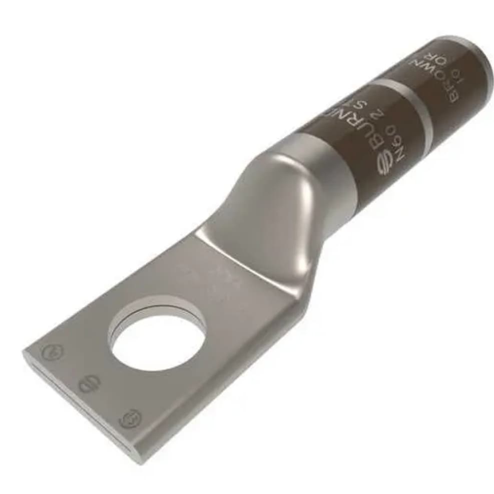 42-units min. Burndy  1 Hole Lug Long Brl 2 Awg 5/16 Bolt Rohs - YA2C