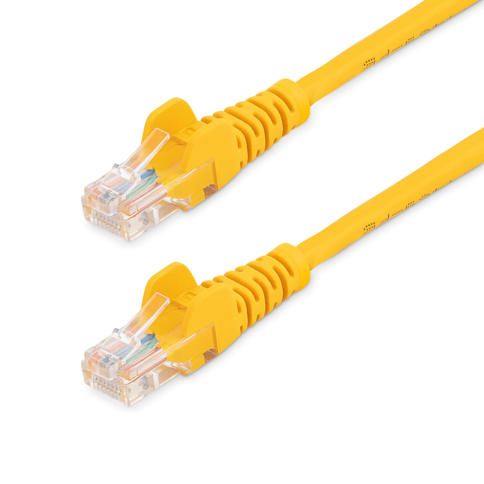 Premier - Patch cord cat 5E yellow 10 foot with snagless boots wired straight through - PT-PCL5E-YLW-10