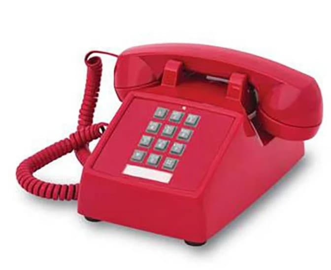 Cortelco Inc. 250047-VBA-20M - Phone Desk Cherry Red Fm W/cords And Volume Control