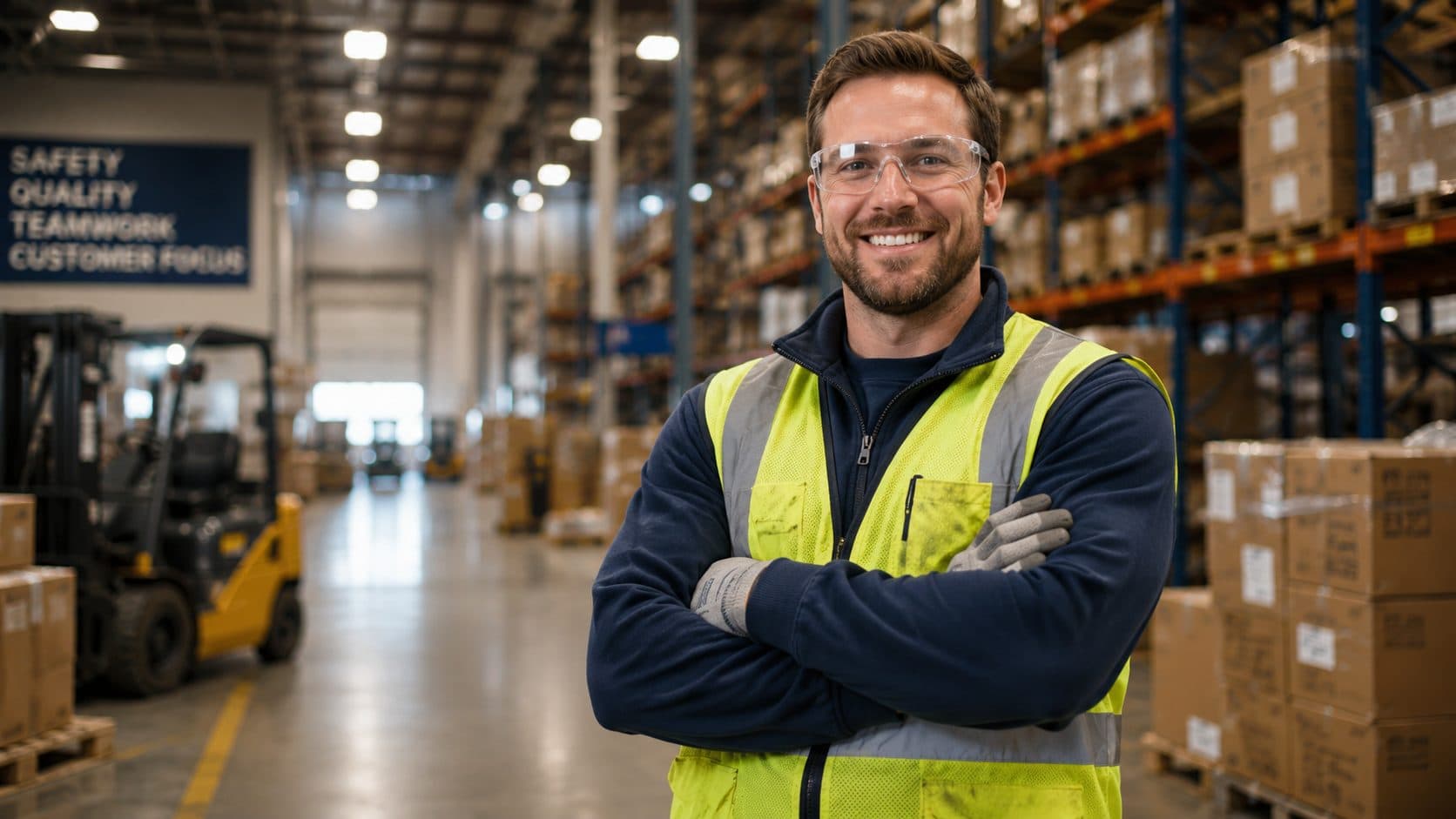 TrustClarity partner warehouse storing surplus inventory ready for resale