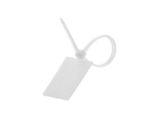 8-units min. Secure Cable Ties 5" Zip Tie W/lrg Label Tag 100pk - FTO-05018-NL