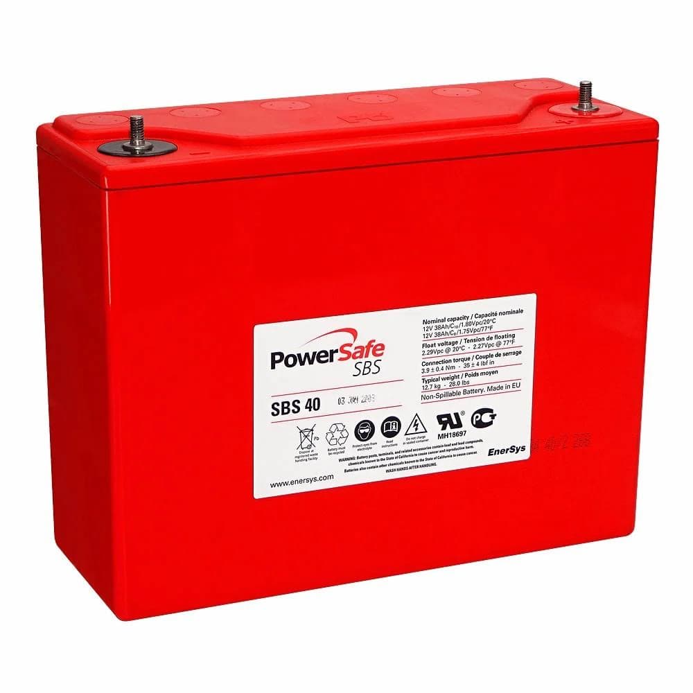 Enersys Company SBS 40 - Battery Vrla Sbs 40 -haz Un2800- Not Recommended For Stocking