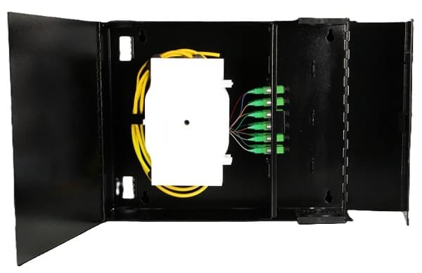 TII Technologies Inc WM02BT - 2 Plate Wall Mount Panel Empty Chassis Black 2-door