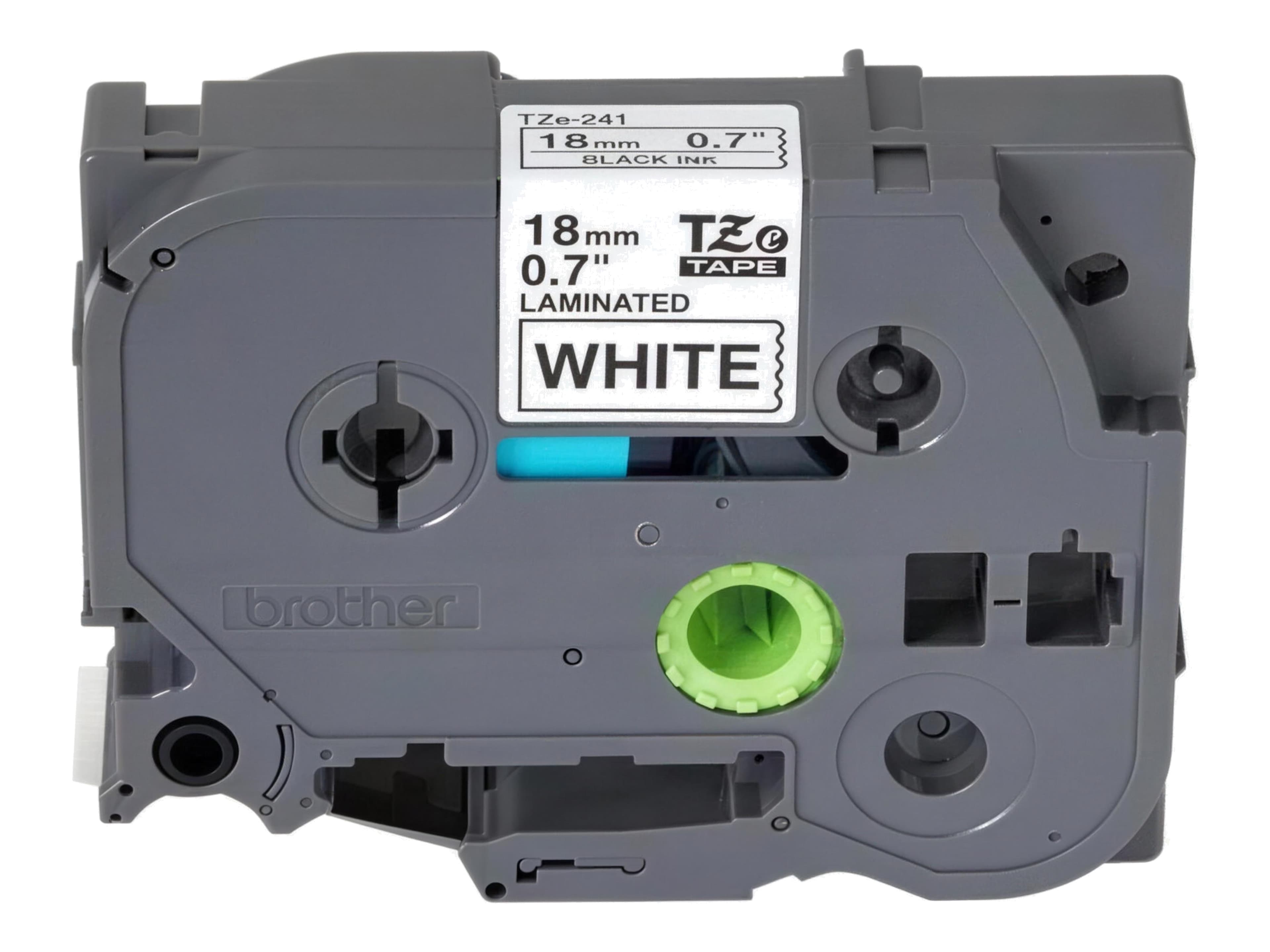 2-units min. Brother Brother Label Tape, 3/4" Black/white - TZE241