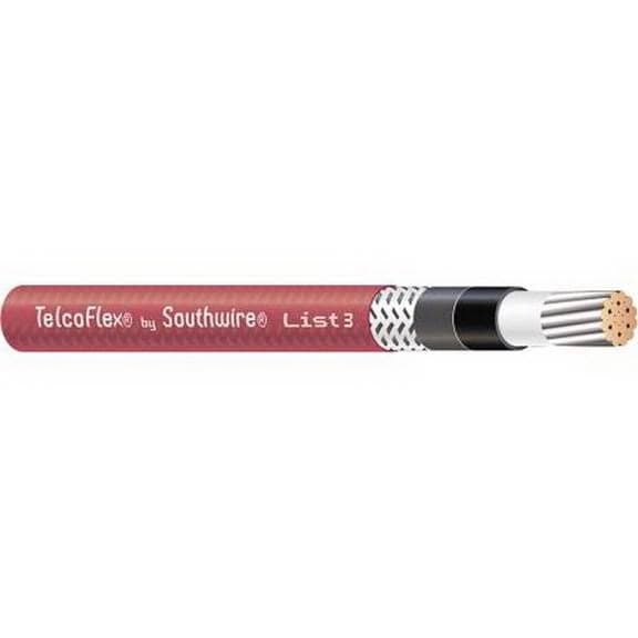 11-units min. Southwire TelcoFlex TelcoFlex III Power Cable, #6 AWG, Red - 56986601