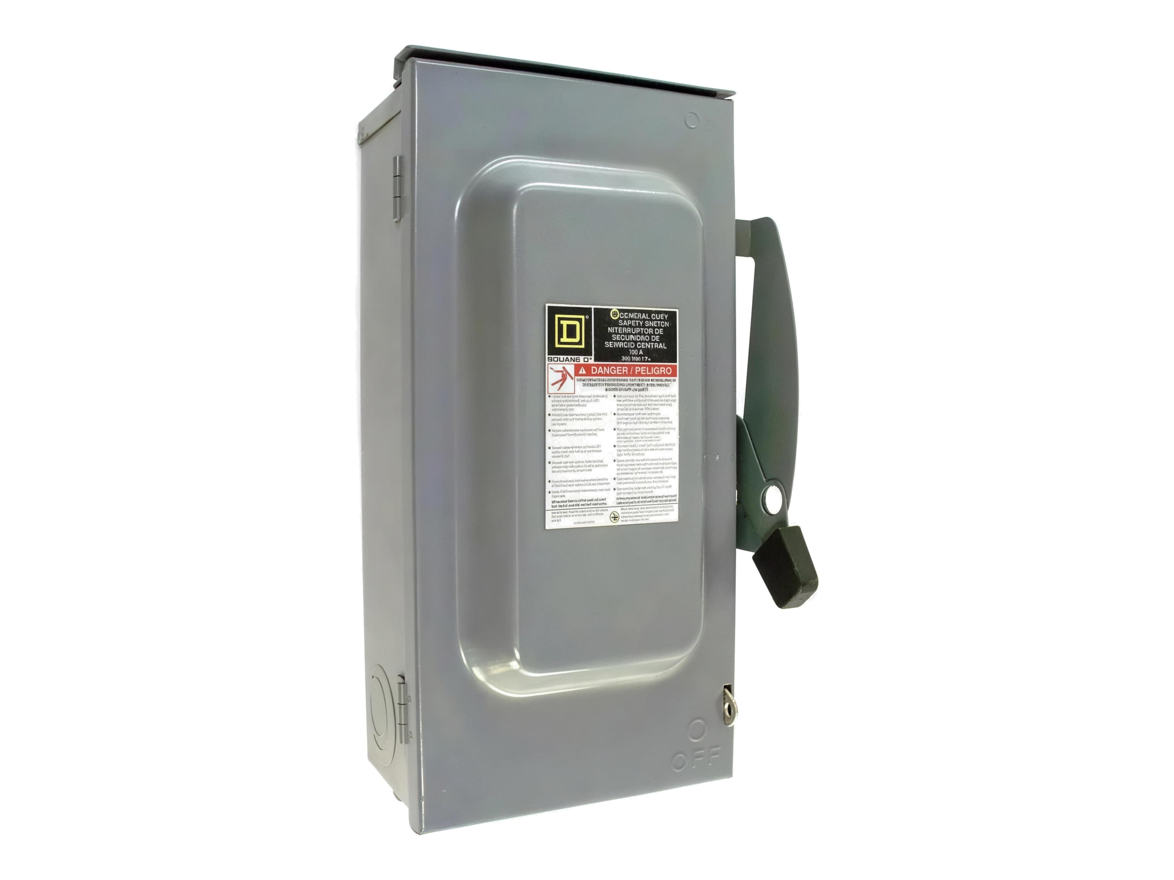 Square D D223NRB - Safety Switch, 3r Nema Enclosure Type, 100 Amps Ac, 15 Hp @