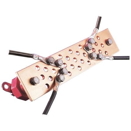3-units min. CommScope 1/4x4x12 Univ 4x13-hol;e Cu Buss Bar, Ground Bar W/hdwr - UGBKIT-0412