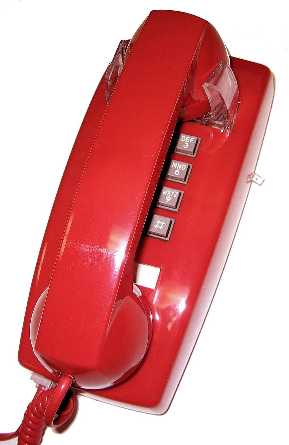 Cortelco Inc. 255447-VBA-20M - Phone Cherry Red Tt Fm W/cords Wall W/vol Ctrl