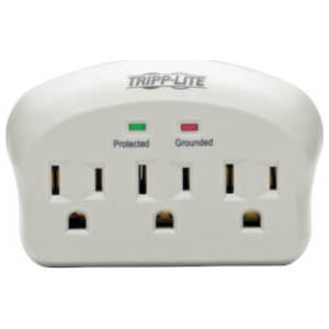 13-units min. Eaton Tripp Lite SK3-0 - Protect It! 3-Outlet Direct Plug-In Surge Protector, 735 J, 2 Diagnostic LEDs - SK3-0