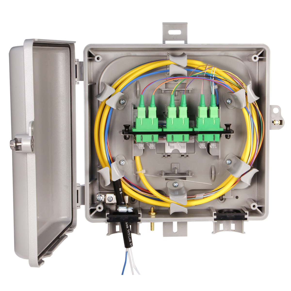 2-units min. Tii Technologies FET2G-12RLCN - FET2 Fiber Entrance Terminal, 12-Port Singlemode LC-UPC, Patch Only
