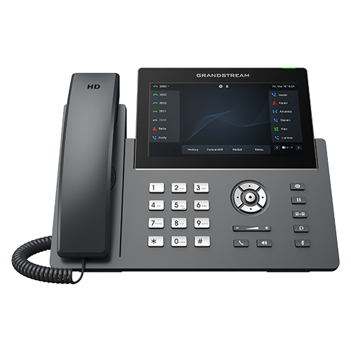 Grandstream GRP2670 - 12-Line Carrier-Grade IP Phone, 7" Touchscreen, Wi-Fi 6, Bluetooth, Gigabit PoE