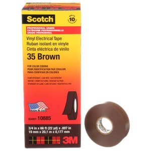 3M 35-BROWN-3/4X66FT - Electrical tape BROWN, 3/4" x 66'/1 roll