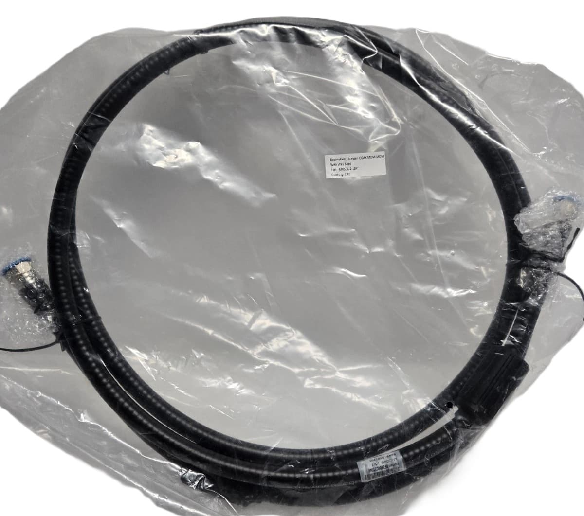 5-units min. Amphenol Coax Jmpr, 1/2" 4.1/9.5+boot 10ft - AFK506-2-10FT