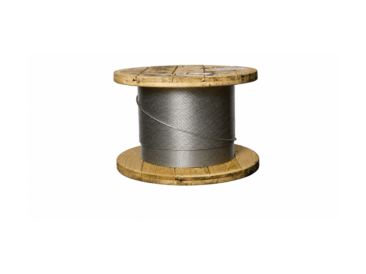 5000-units min. Lexco Cable Manufacturing Strand, ( Stainless Steel ) 3/8", 5000' Reel, Domestic, Price per foot - 38719SSAC-D