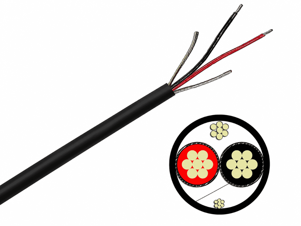 84-units min. Rosenberger 12-AWG 2 - FLEXIBLE CONDUCTOR SHIELDED - WR-VG122ST-BRDA