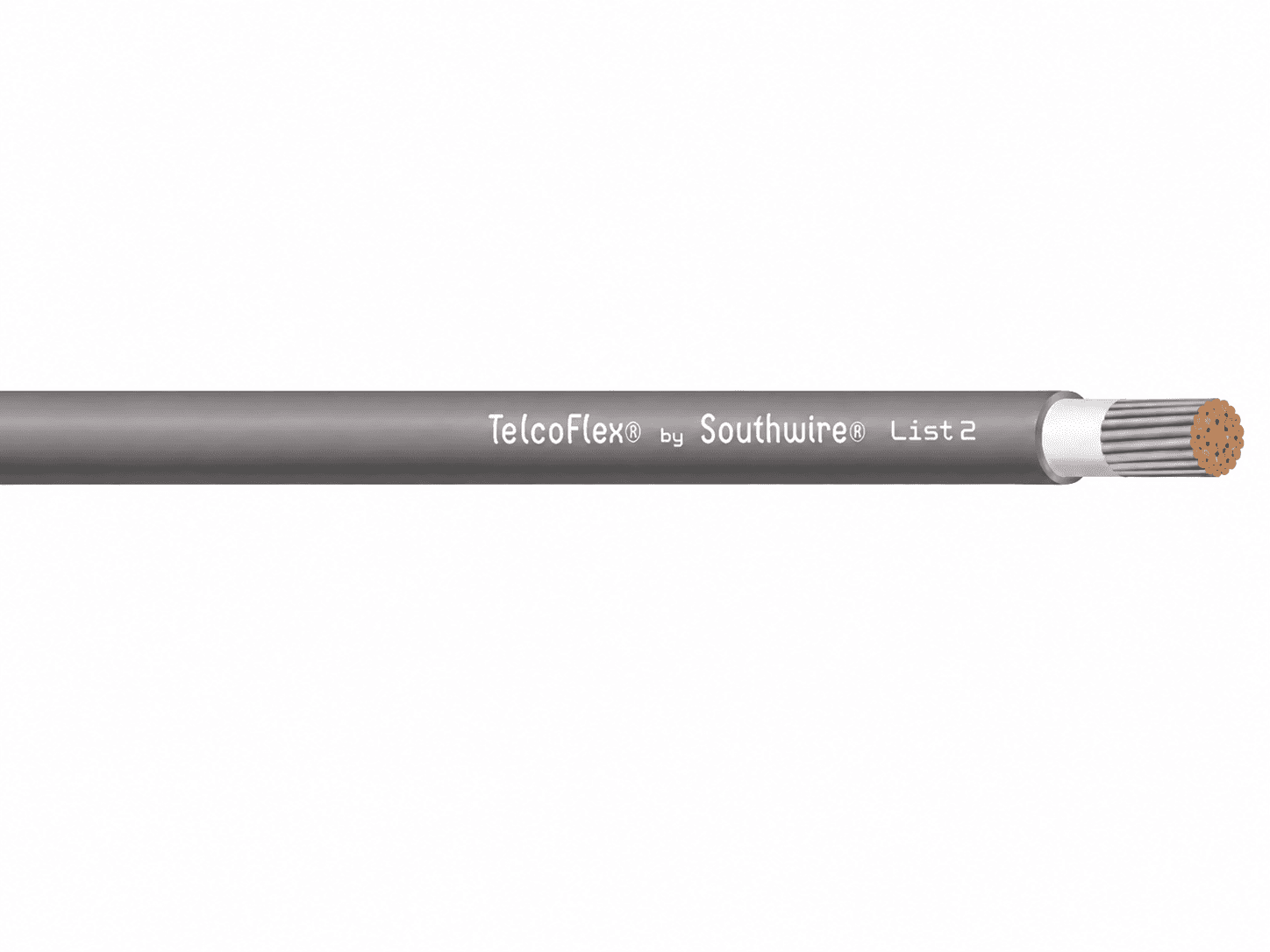 136-units min. Telcoflex II POWER CABLE, #10 AWG, CLASS 1, GRAY: - 64446301