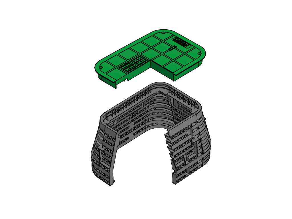 Oldcastle Building Envelope - Green Pedestrian Vault Blank 24x36x24 - 24361073